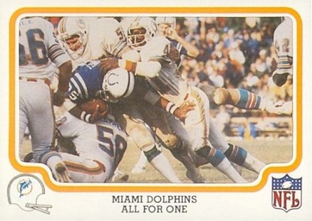 1979 Fleer Team Action Miami Dolphins #28 Football Card