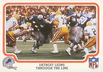 1979 Fleer Team Action Lions-Through the line #17 Football Card