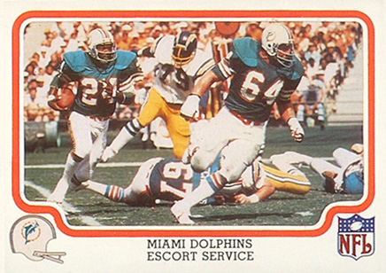 1979 Fleer Team Action Dolphins-Escort service #27 Football Card