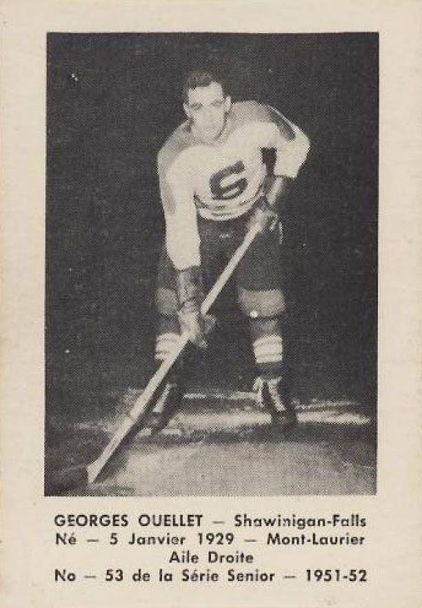 1951 Laval Dairy QSHL Georges Ouellet #53 Hockey Card