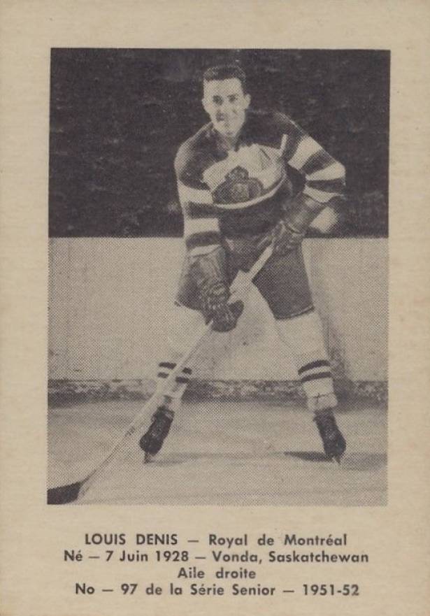 1951 Laval Dairy QSHL Louis Denis #97 Hockey Card