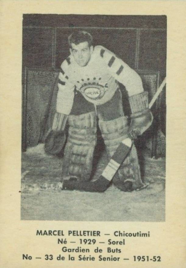 1951 Laval Dairy QSHL Marcel Pelletier #33 Hockey Card