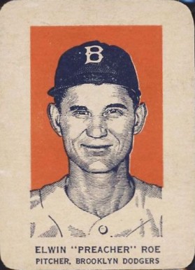 1952 Wheaties Preacher Roe # Baseball Card