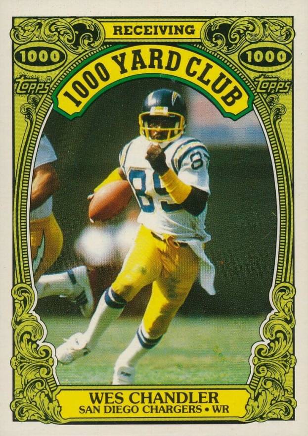 1986 Topps 1000 Yard Club Wes Chandler #13 Football Card