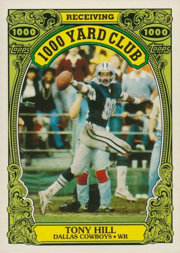 1986 Topps 1000 Yard Club Tony Hill #18 Football Card