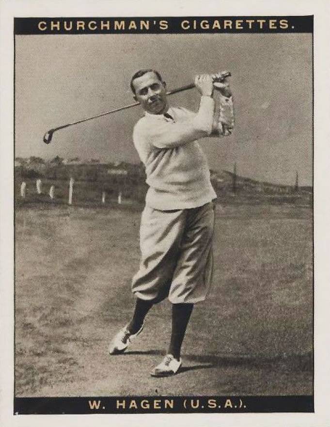 1927 W.A. & A.C. Churchman Famous Golfers Ser.of 12 Walter Hagen #4 Golf Card