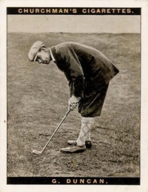 1927 W.A. & A.C. Churchman Famous Golfers Ser.of 12 G. Duncan #3 Golf Card
