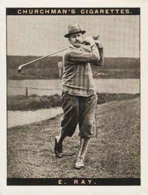 1927 W.A. & A.C. Churchman Famous Golfers Ser.of 12 E. Ray #9 Golf Card