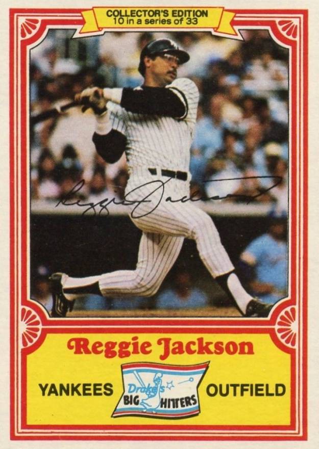 1981 Drake's Reggie Jackson #10 Baseball Card