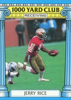 1987 Topps 1000 Yard Club Jerry Rice #2 Football Card