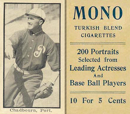 1912 Mono Cigarettes Chadbourn # Baseball Card