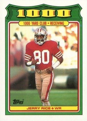 1988 Topps 1000 Yard Club Jerry Rice #4 Football Card