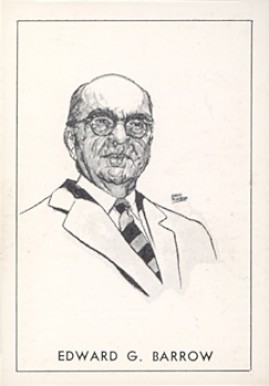 1950 Callahan Hall of Fame Edward G. Barrow # Baseball Card