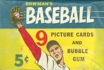 1950 Unopened Packs (1950's) 1955 Bowman 5 Cent Wax Pax #55B5CWP Baseball Card