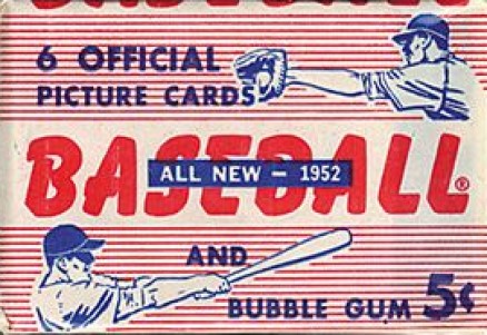1950 Unopened Packs (1950's) 1952 Bowman 5 Cent Wax Pack #52b5wp Baseball Card