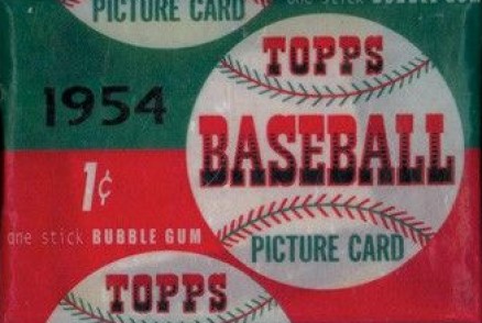 1950 Unopened Packs (1950's) 1954 Topps 1 Cent Wax Pack #54T1cwp Baseball Card