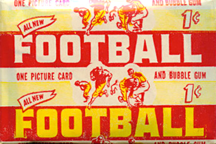 1950 Unopened Packs (1950's) 1952 Bowman Small 1 Cent Wax Pack #52bs1wp Football Card