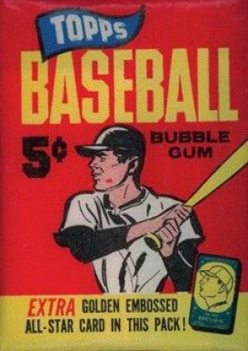 1960 Unopened Packs (1960's) 1965 Topps 5 Cent Wax Pack #65T5WP Baseball Card