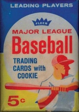 1960 Unopened Packs (1960's) 1963 Fleer 5 Cent Wax Pack #63F5cwp Baseball Card