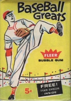1960 Unopened Packs (1960's) 1960 Fleer 5 Cent Wax Pack #60F5cwp Baseball Card
