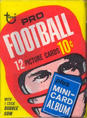 1960 Unopened Packs (1960's) 1969 Topps Wax Pack #69Twp Football Card