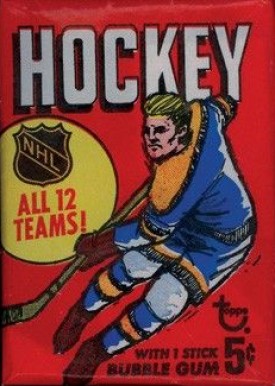 1960 Unopened Pack (1960's) 1968 Topps Wax Pack #68Twp Hockey Card