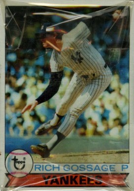 1970 Unopened Packs (1970's) 1979 Burger King Yankees Cello Pack #79BKYCP Baseball Card