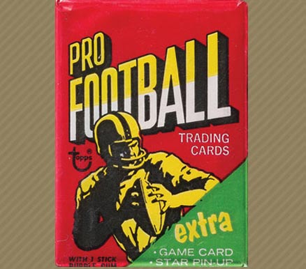 1970 Unopened Packs (1970's) 1971 Topps Wax Pack #71Twp Football Card