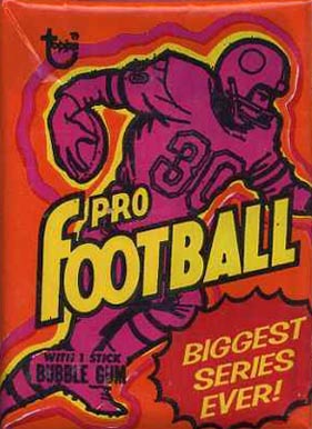 1970 Unopened Packs (1970's) 1973 Topps Wax Pack (10 Cards) #73Twp10c Football Card
