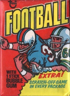 1970 Unopened Packs (1970's) 1975 Topps Wax Pack #75Twp Football Card