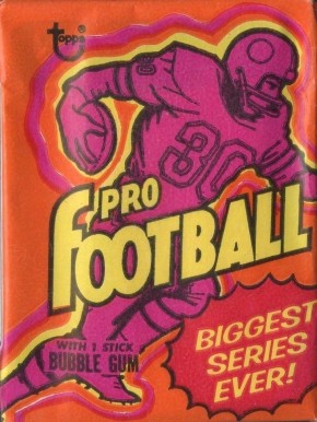 1970 Unopened Packs (1970's) 1973 Topps Wax Pack #73Twp Football Card