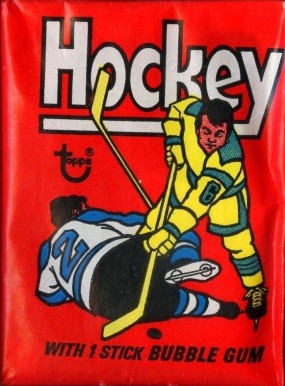 1970 Unopened Pack (1970's) 1975 Topps Wax Pack #75twp Hockey Card