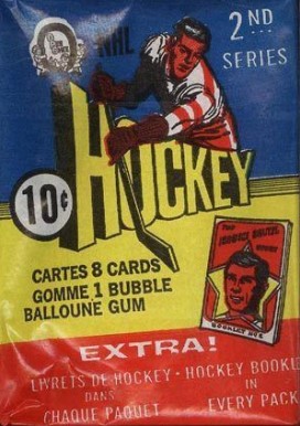 1970 Unopened Pack (1970's) 1971 O-Pee-Chee Wax Pack #71OPCwp Hockey Card
