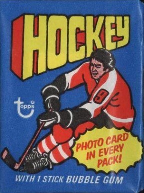 1970 Unopened Pack (1970's) 1976 Topps Wax Pack #76Twp Hockey Card
