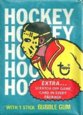 1970 Unopened Pack (1970's) 1974 Topps Wax Pack #74Twp Hockey Card