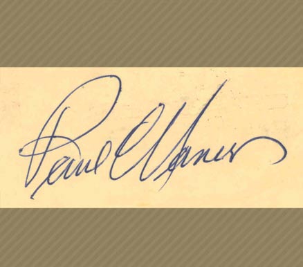 1950 Hall of Fame Autograph Cut Signatures Paul Waner #254 Baseball Card