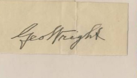 1950 Hall of Fame Autograph Cut Signatures George Wright #271 Baseball Card