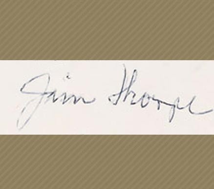 1970 Autograph (HOF) Jim Thorpe # Football Card