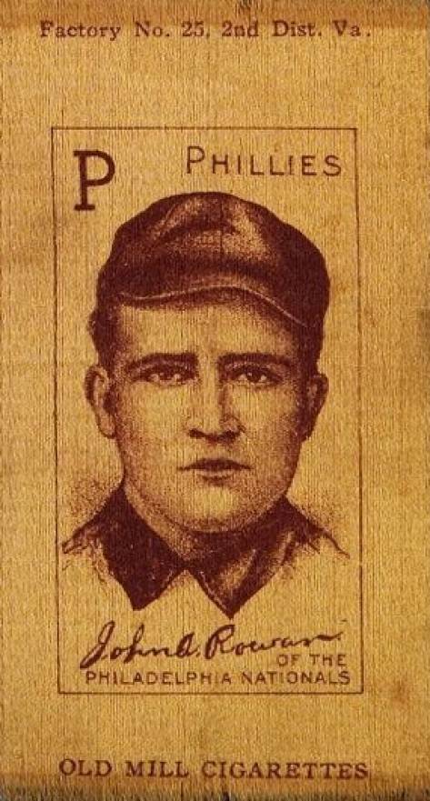 1911 Colored Silks John Rowan #92 Baseball Card