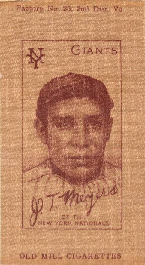 1911 Colored Silks Chief Meyers #72 Baseball Card