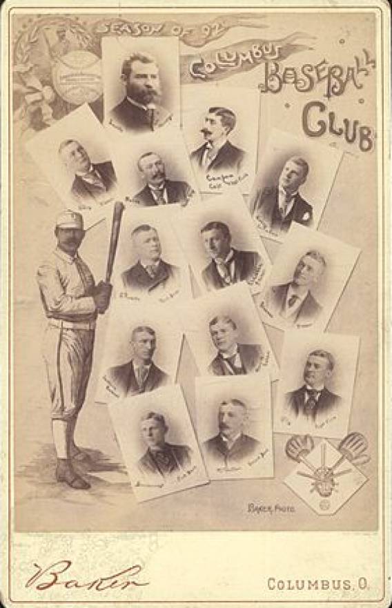 1861 Cartes De Viste 1892 Columbus BBC # Baseball Card