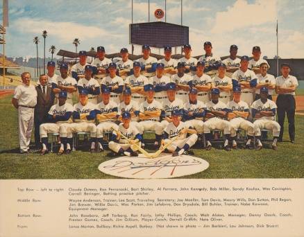 1966 L.A. Dodgers Postcards 1966 Team Photo #P70455 Baseball Card