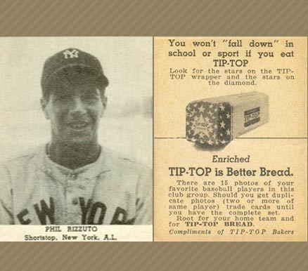 1947 Tip Top Bread Phil Rizzuto # Baseball Card