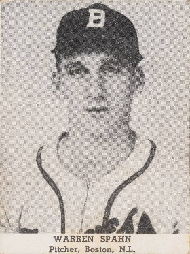 1947 Tip Top Bread Warren Spahn # Baseball Card