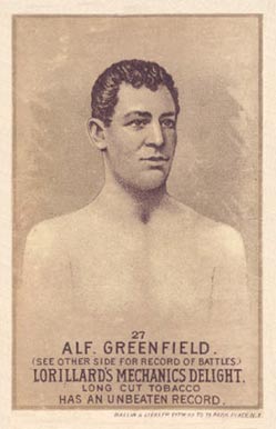 1887 Lorillard's Mechanic's Delight Prizefighters Alf. Greenfield #27 Other Sports Card