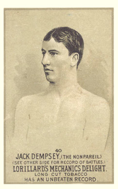 1887 Lorillard's Mechanic's Delight Prizefighters Jack Dempsey #40 Other Sports Card