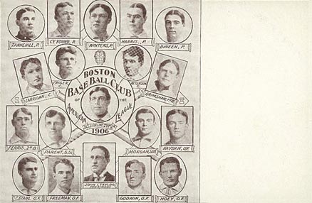 1906 Sporting Life Team Composite Postcards Boston, American League # Baseball Card