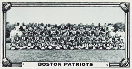 1968 Topps Test Teams Boston Patriots #23 Football Card