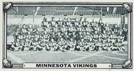 1968 Topps Test Teams Minnesota Vilkings #19 Football Card