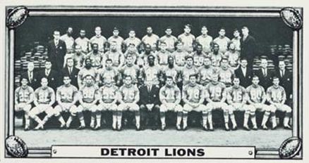 1968 Topps Test Teams Detroit Lions #6 Football Card